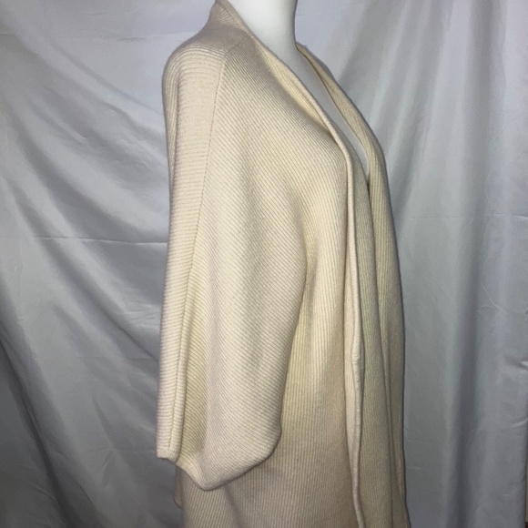 ALBERTO MAKALI Cream Knit Open Front Cardigan Blazer Jacket - Picture 2 of 4